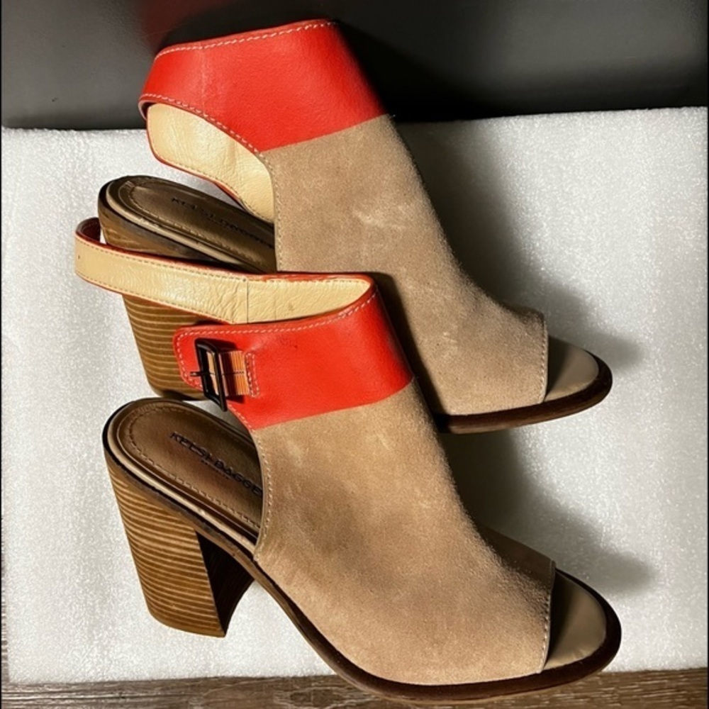 Kelsi Dagger sandals block heel 2 tones